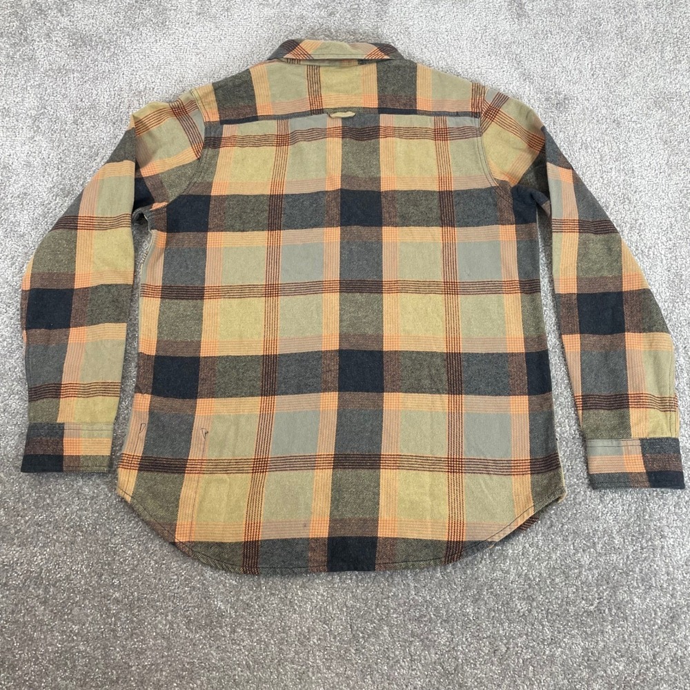 Prana Flannel Shirt Womens Large Golden Canyon Organic Cotton Plaid Fall - Picture 7 of 13